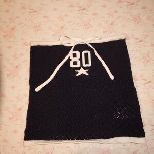 Edikted Black and White Knit Tube Top